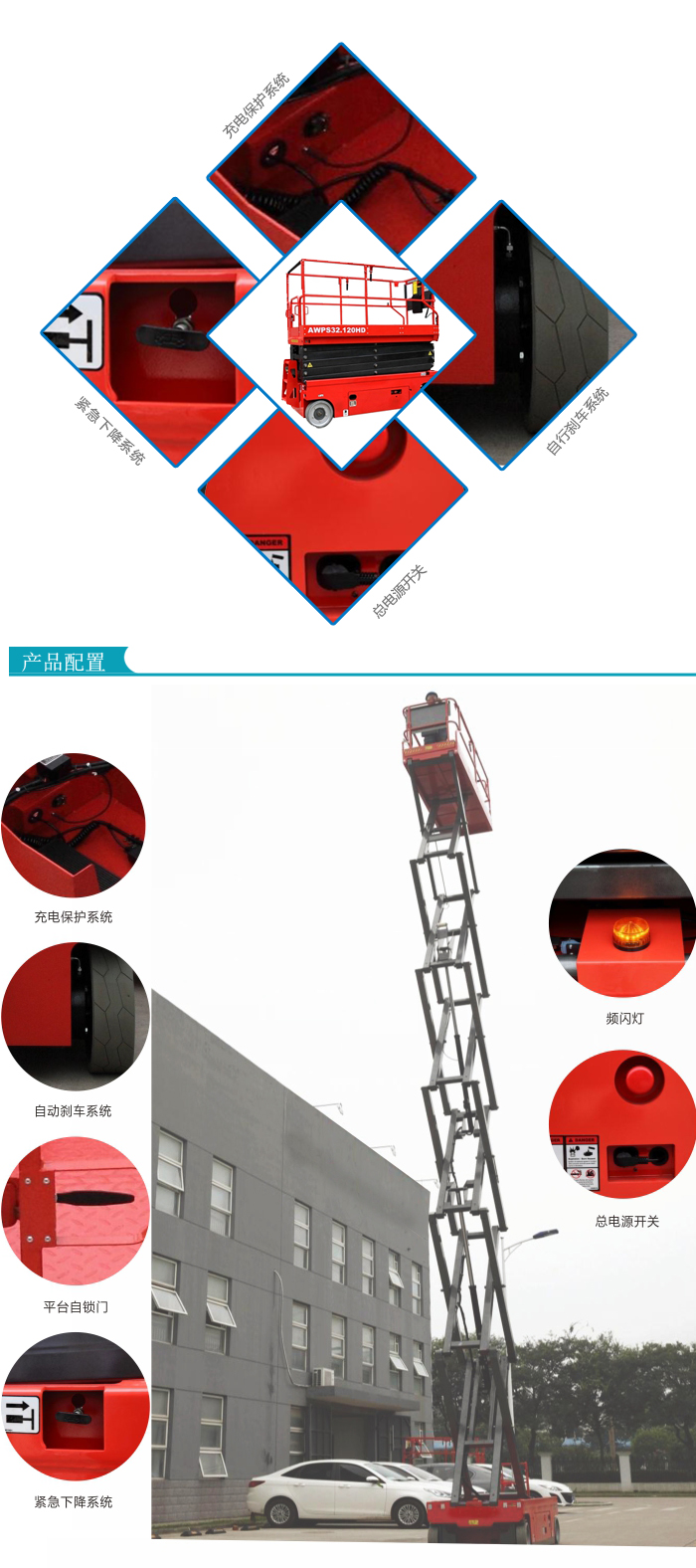 自行走剪叉式高空作業(yè)平臺（液壓馬達(dá)驅(qū)動）